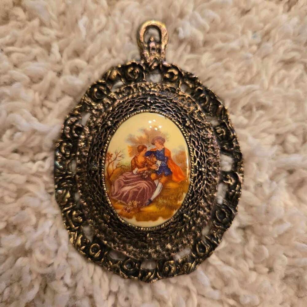 Vintage Fragonard Wall Hanging Courting Couple